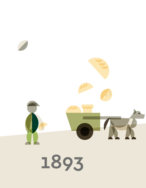 Klaas Schouten established himself as a baker selling bread and animal feed.