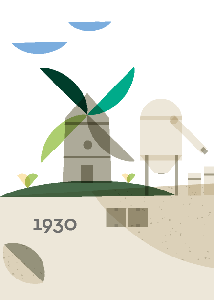 Marinus, Bart and Otto Schouten extended the business with a mill and a blending location.