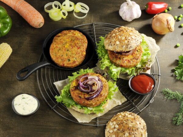 Specialist in the development of vegan and plant-based products: Mixed Vegetable burger