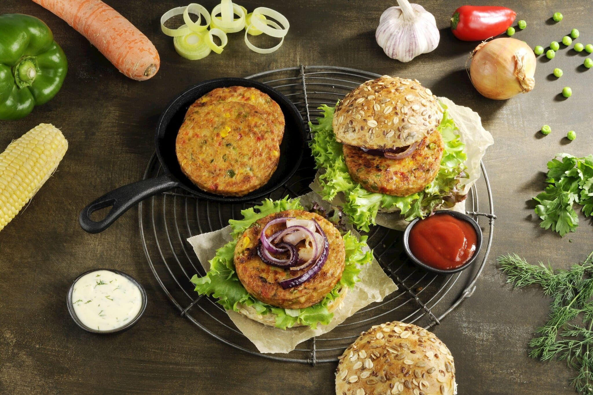 Schouten Europe - Manufacturer of meat substitutes: Vegetarian Vegetable Burger