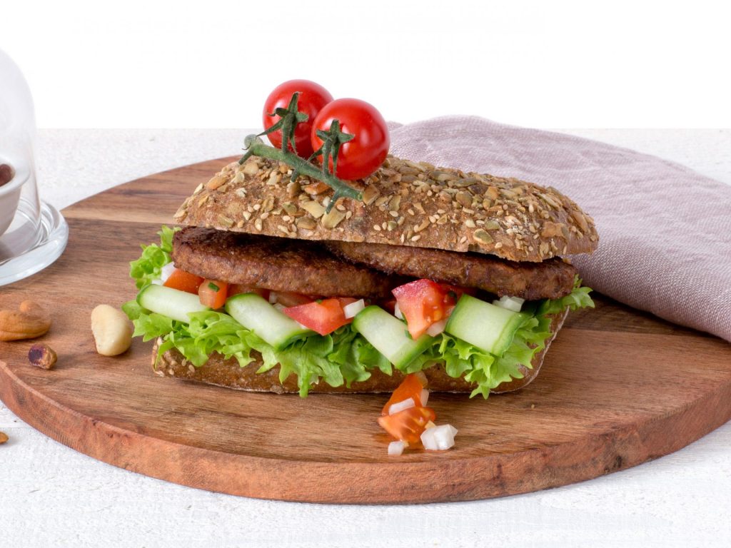 Fleischersatz: vegetarischer nussburger