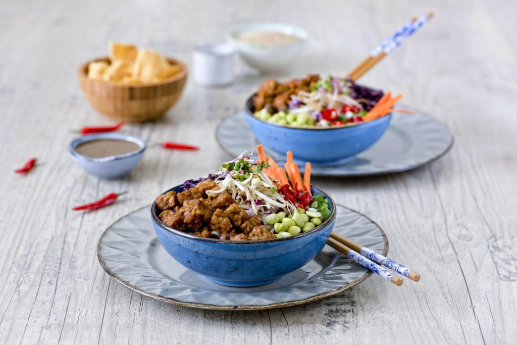 Vegan tempeh cubes - just like vegan tofu