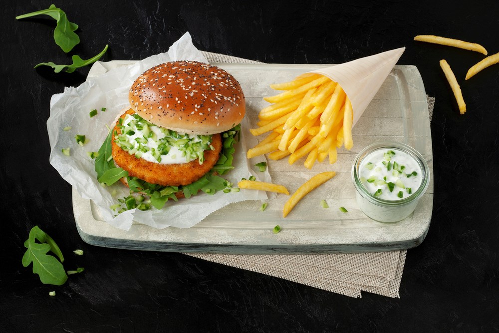Vegan visburger - De leukste plant-based functies vind je bij Schouten Europe.
