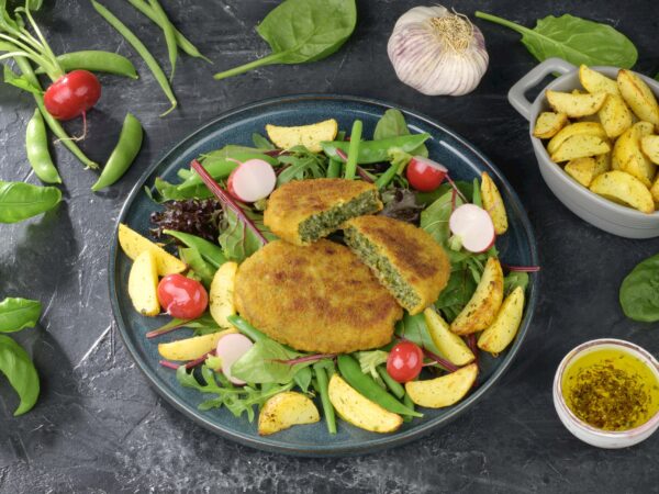 Specialist in de ontwikkeling van vegan en plant-based producten: Variations Spinazie Kaas Rondo