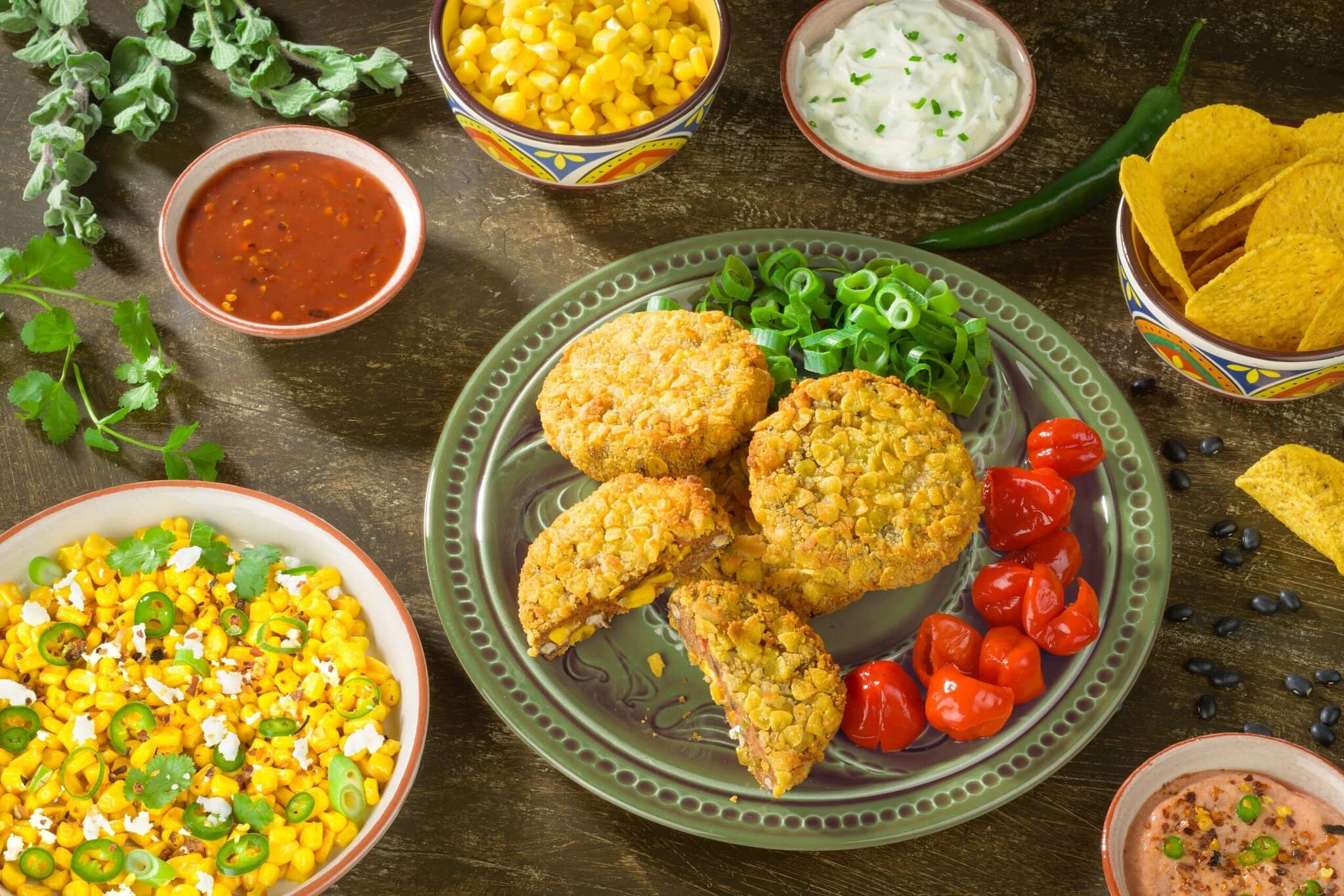 Preheated vegan burger vegetable-based. Quick-frozen.