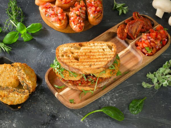 Specialist in de ontwikkeling van vegan en plant-based producten: Vegan Italiaanse Burger