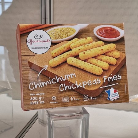 Chimichurri chickpea fries as a plant-based snack with an international flavour profile.