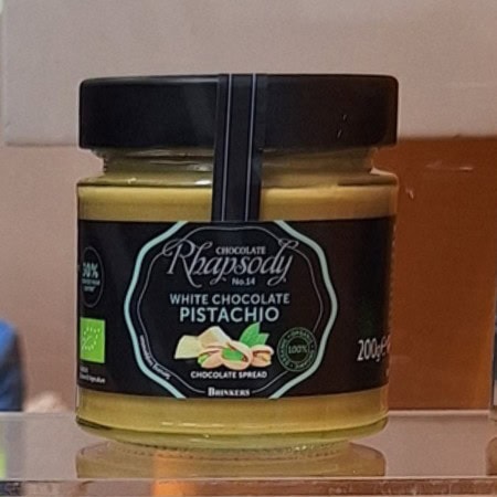 White chocolate pistachio spread as an example of pistachio as a premium flavour.