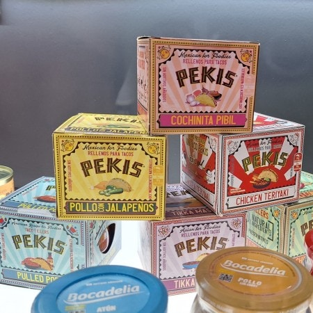 Taco fillings in colourful packaging as an example of global flavour experience.