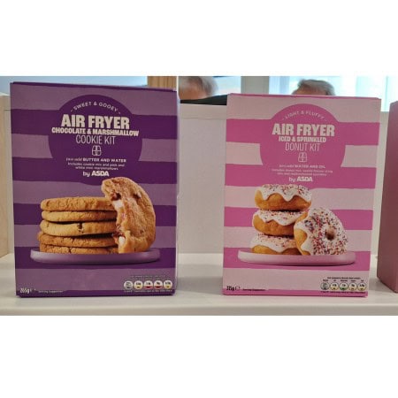 Air fryer cookie and donut kits show air fryer-ready as a new convenience promise.